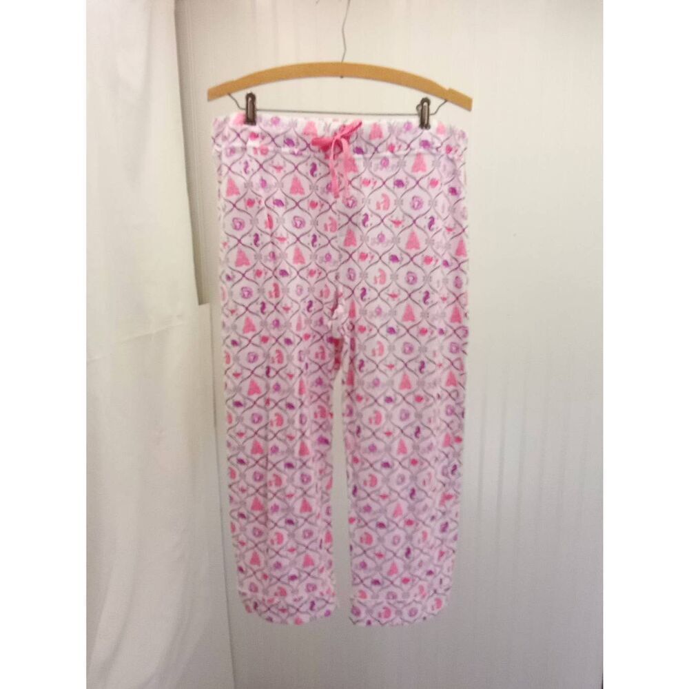 Disney parks, pink white, Disney characters, pajama pants. Size large